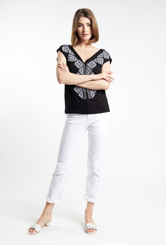 T-shirt damski z wzorem