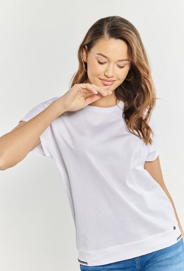 T-shirt damski o luźnym fasonie