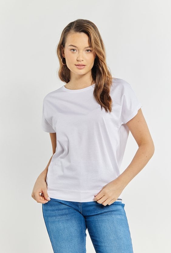 T-shirt damski o luźnym fasonie