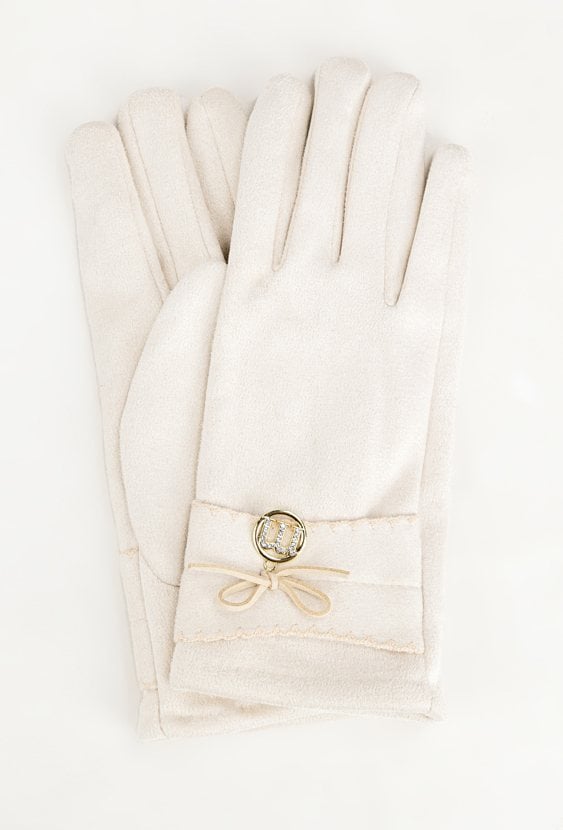Klasyczne rękawiczki z kokardką