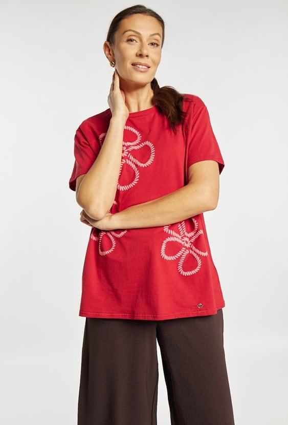 T-shirt z kwiatami