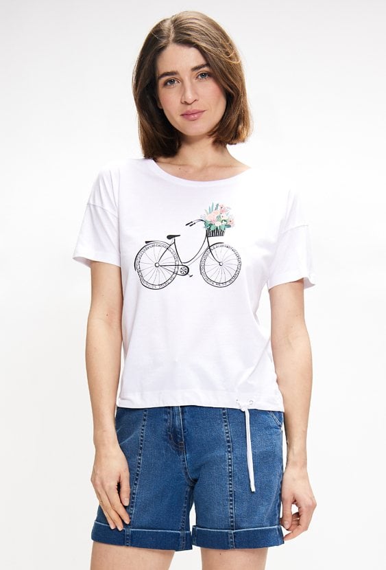 T-shirt damski z wzorem