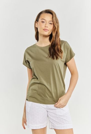 T-shirt damski o luźnym fasonie