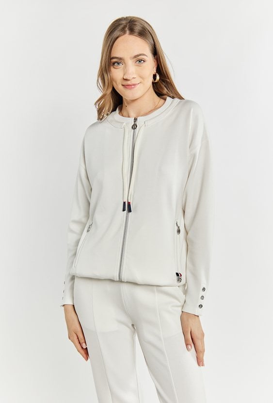 Bluza damska ze ściągaczem przy kołnierzu