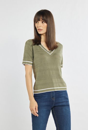 Sweter z krótkim rękawem