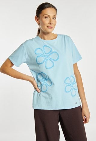 T-shirt z kwiatami