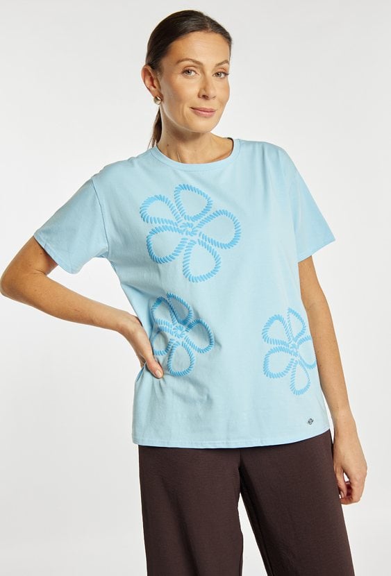 T-shirt z kwiatami