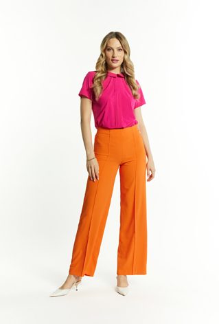 Spodnie damskie z rozszerzonymi nogawkami