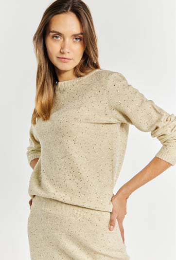 Sweter damski z cekinami