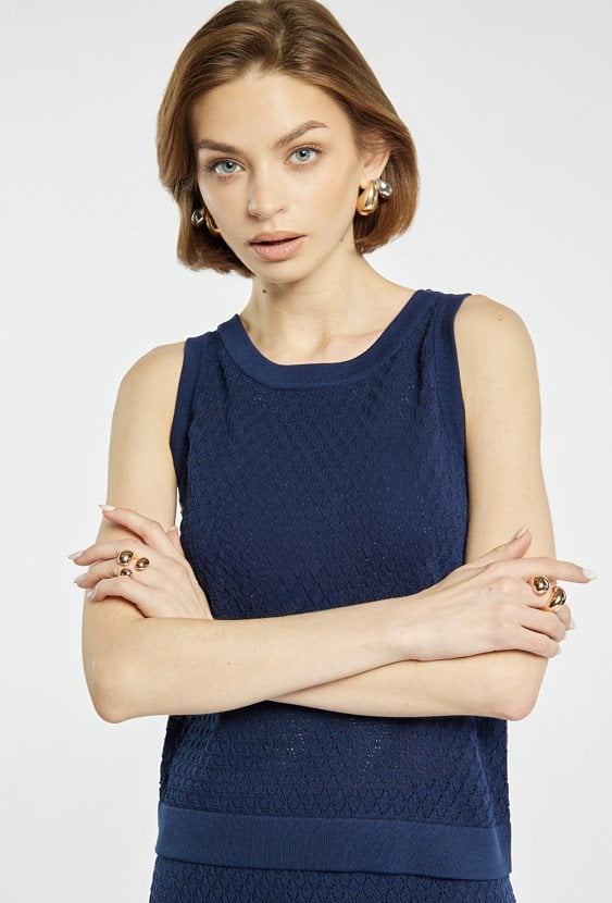 Sweter bez rękawów