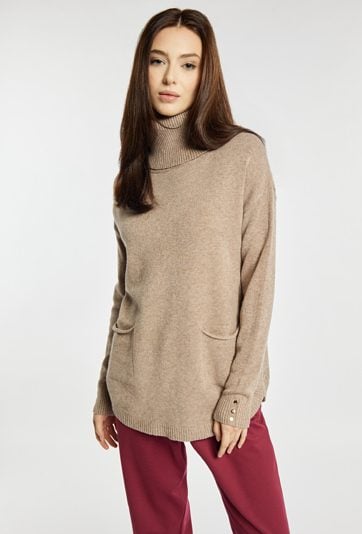 Sweter damski z golfem