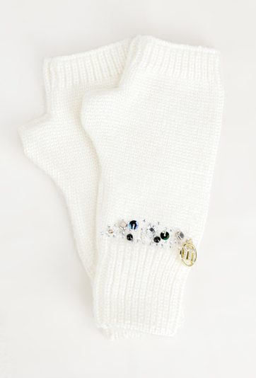 Rękawiczki bez palców z aplikacjami