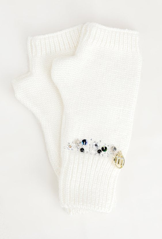 Rękawiczki bez palców z aplikacjami