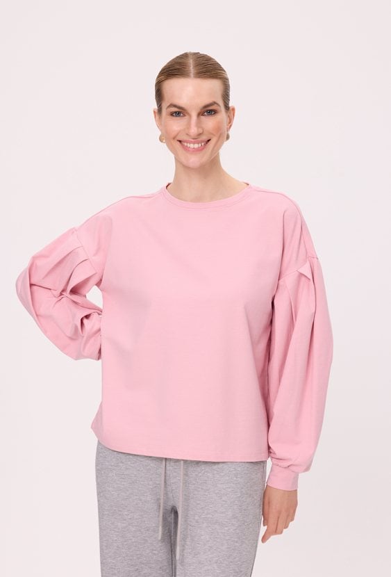 Bluza damska z bufiastymi rękawami