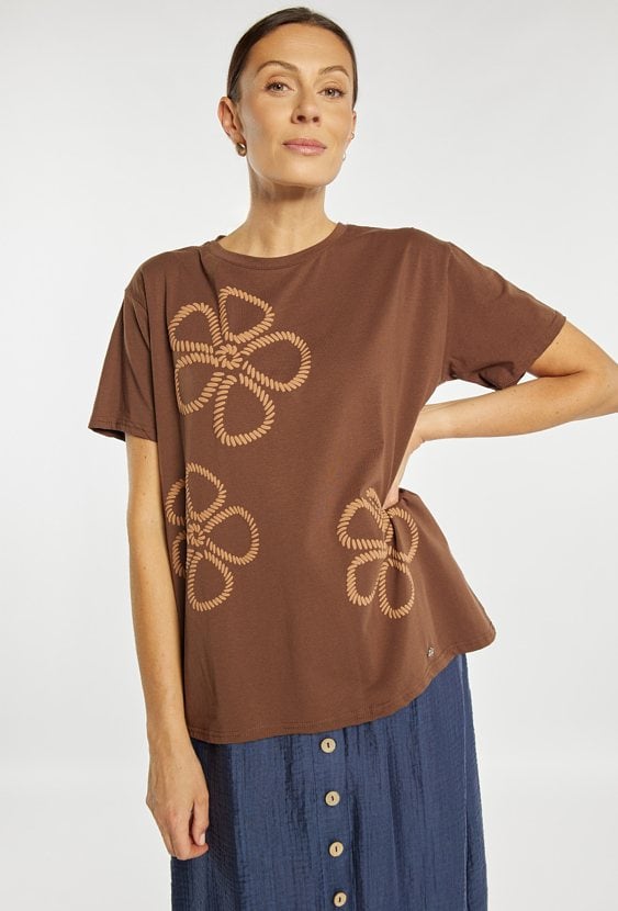 T-shirt z kwiatami