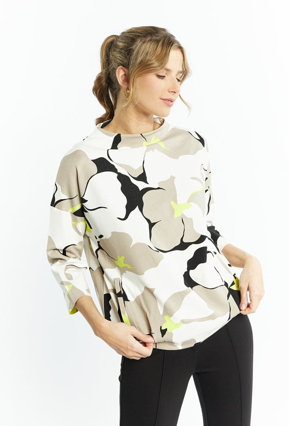 Bluza damska z wzorzystej dzianiny