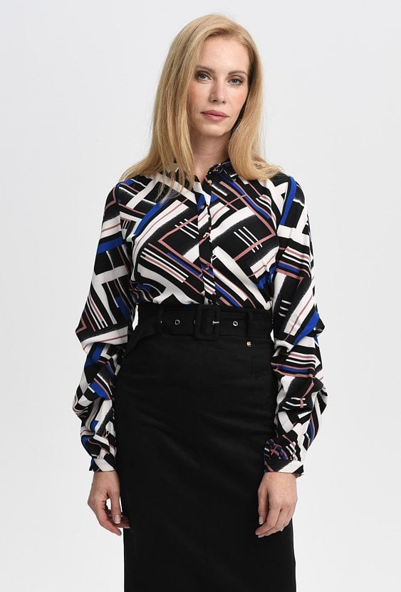 Zwiewna koszula w ciekawy print