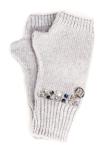 Rękawiczki bez palców z aplikacjami