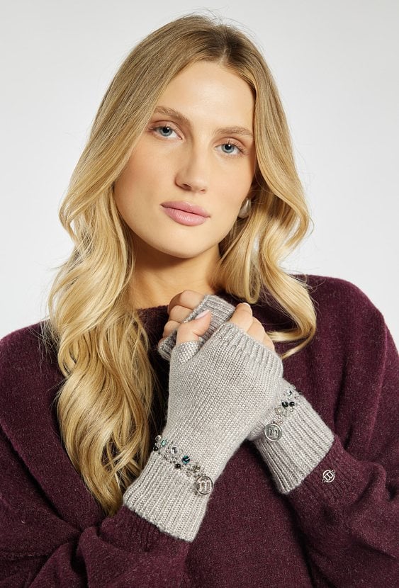 Rękawiczki bez palców z aplikacjami