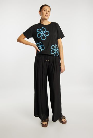 T-shirt z kwiatami