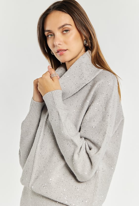 Sweter damski z cekinami