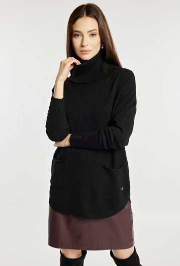 Sweter damski z golfem