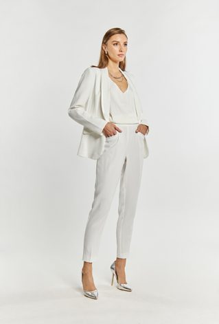 Materiałowe spodnie damskie