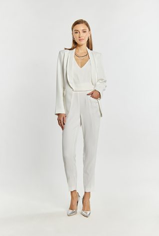 Materiałowe spodnie damskie