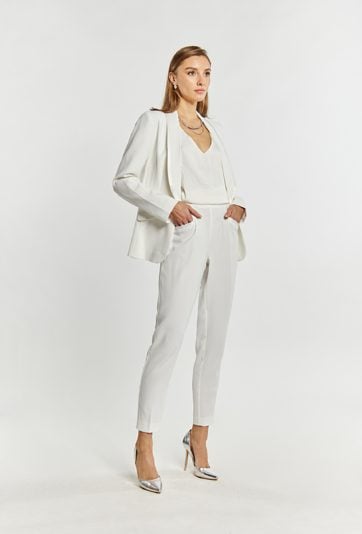 Materiałowe spodnie damskie