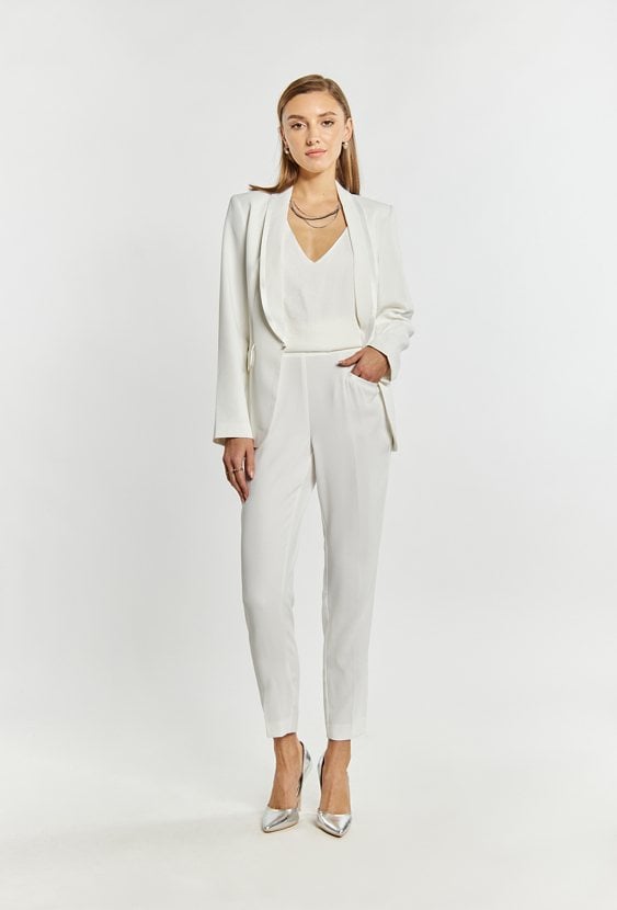 Materiałowe spodnie damskie