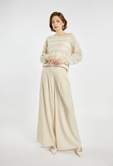 Ażurowy sweter damski