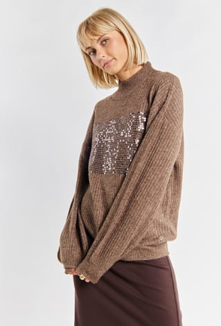 Stylowy sweter z cekinami