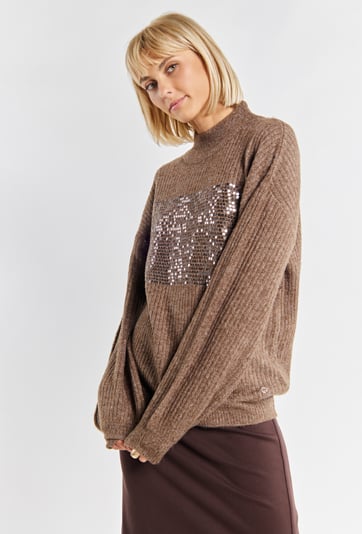 Stylowy sweter z cekinami