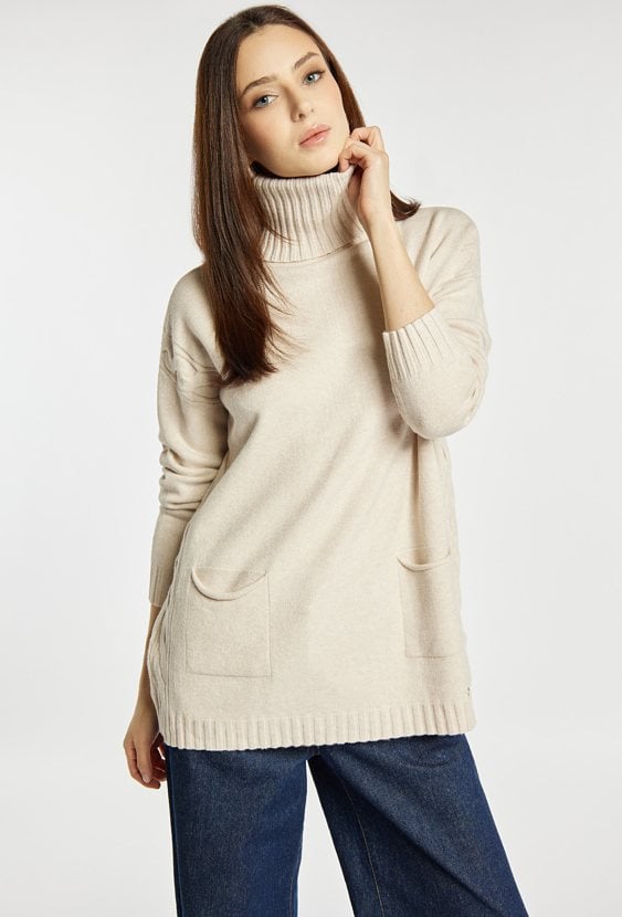 Sweter damski z golfem