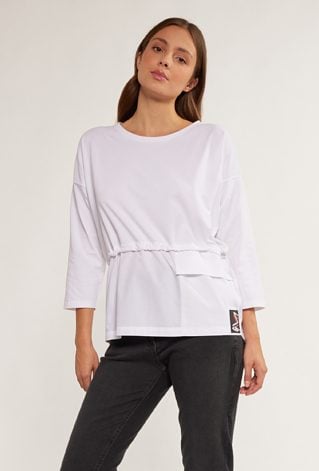 Bluzka z łączonych materiałów