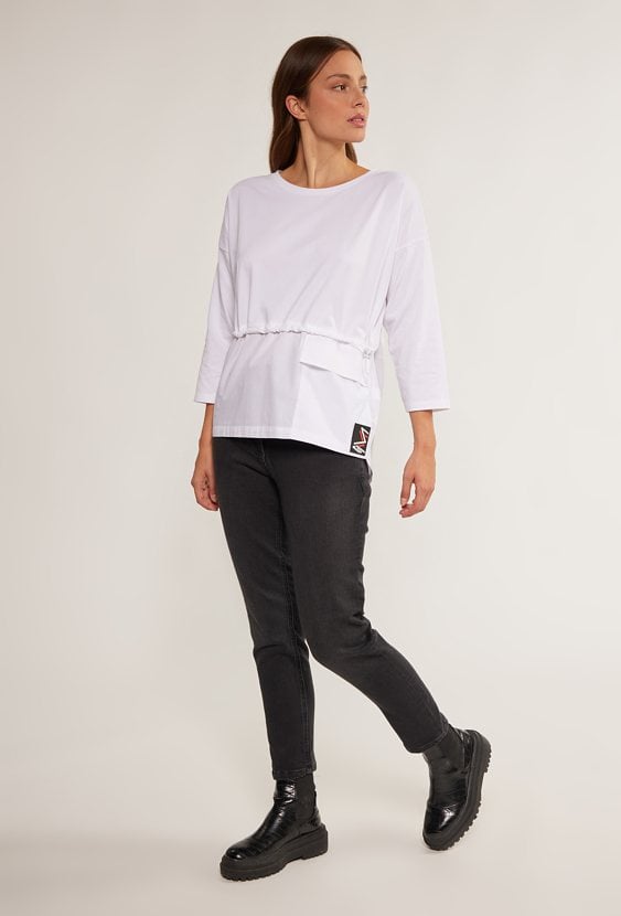 Bluzka z łączonych materiałów