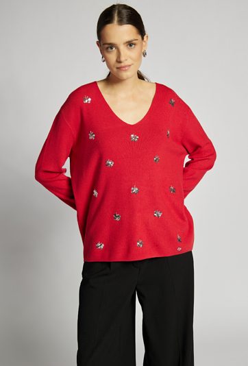 Sweter z aplikacjami
