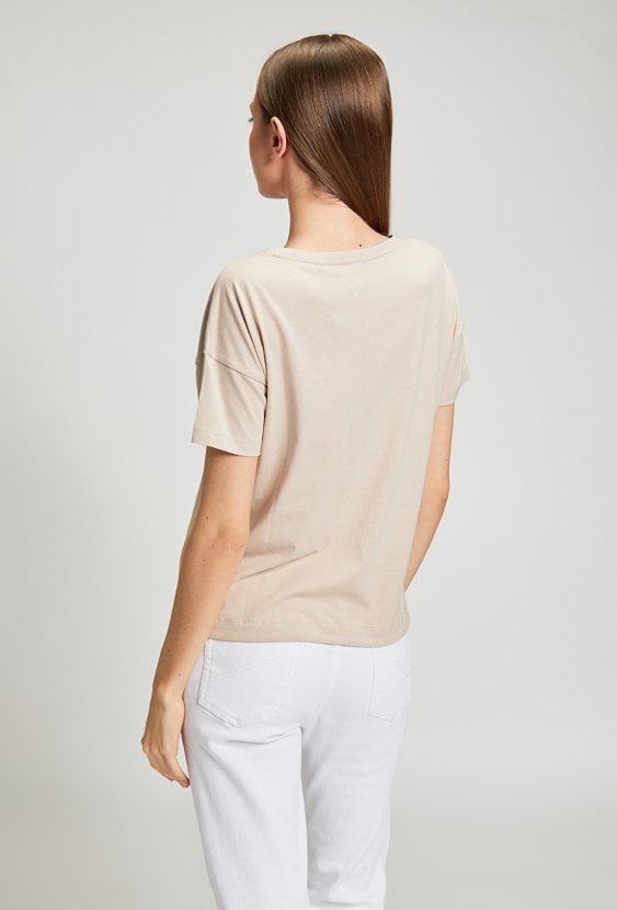 Bawełniany t-shirt z wzorem