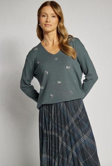 Sweter z aplikacjami