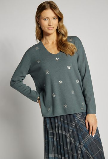 Sweter z aplikacjami