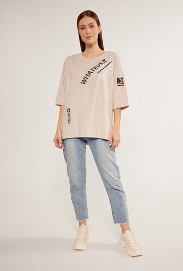 Bawełniany t-shirt w sportowym stylu