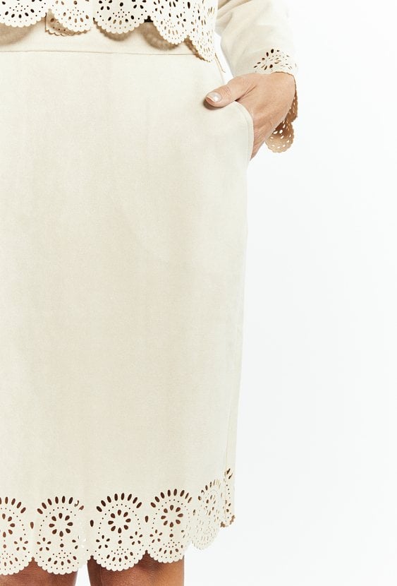 Spódnica damska z imitacji zamszu