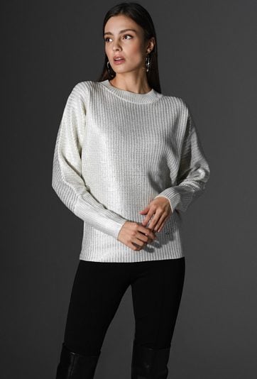 Sweter damski z połyskiem