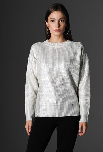 Sweter damski z połyskiem