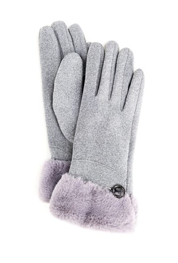 Jasnoszare rękawiczki