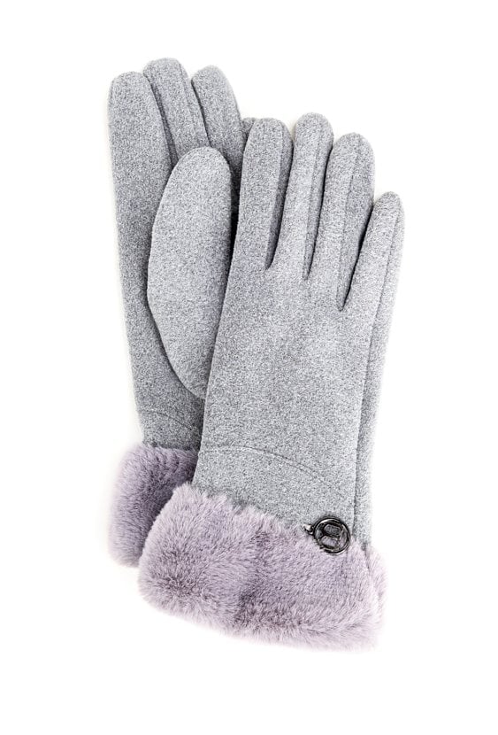 Jasnoszare rękawiczki