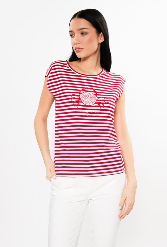 T-shirt damski w paski