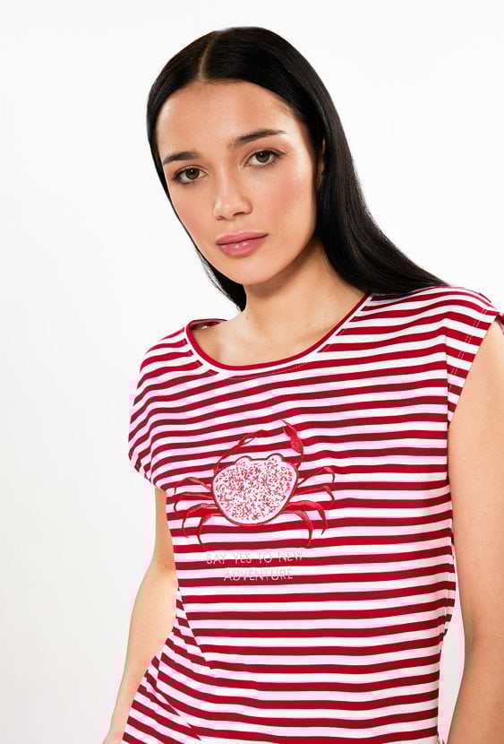 T-shirt damski w paski