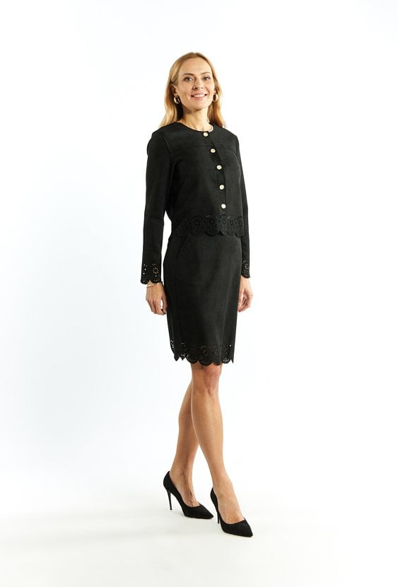 Spódnica damska z imitacji zamszu