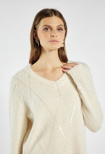 Sweter z domieszką wełny